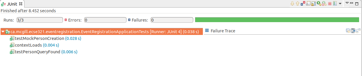 Eclipse JUnit output